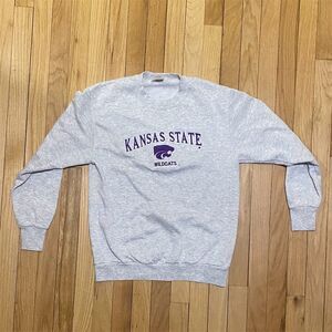 Vintage Kansas State University Women's Crewneck Sweatshirt Gray M
